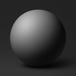 The same sphere before dithering