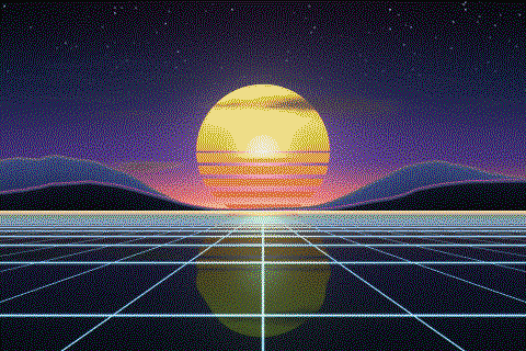 The same sunset dithered to the NES palette with Floyd–Steinberg